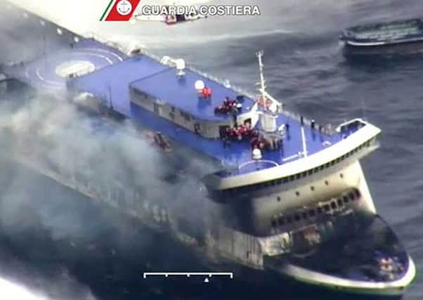 The Norman Atlantic ferry fire in 2014 in which 11 people died