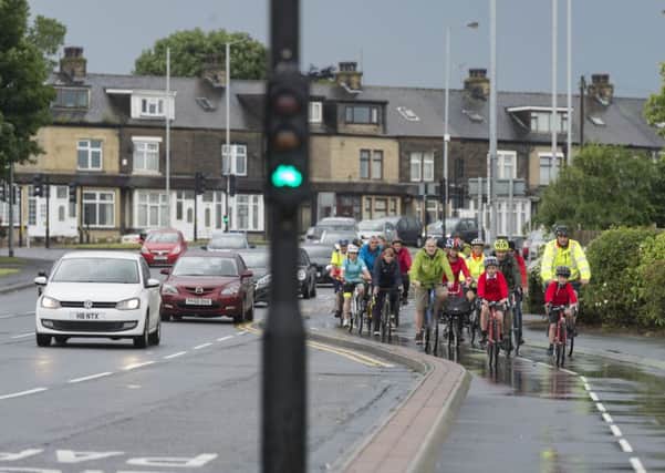 The opening of the new cycle route from Leeds to Bradford. Its design has angered bicycle riders.