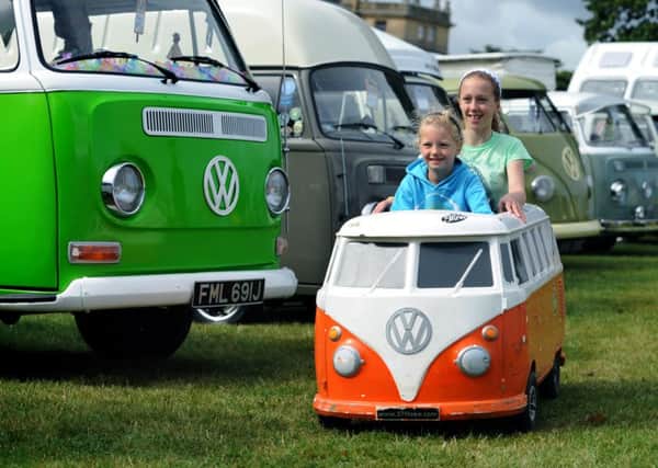 VW Festival at Harewood House, near Leeds. Pictured Daisy Warke, from Middleton, Leeds, has fun in the sun.
14th August 2016.
Picture : Jonathan Gawthorpe