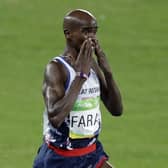 Golden moment: Britains Mo Farah survived a mid-race fall to win the 10,000m in Rio, and will return on Wednesday as he chases gold in the 5,000m.