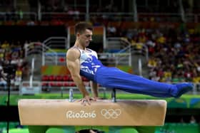Great Britain's Max Whitlock on his way to winning gold on the Pommel Horse (Picture: David Davies/PA Wire)