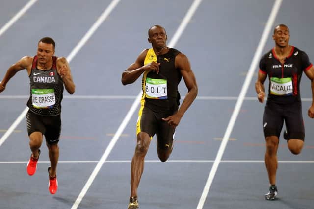 Jamaica's Usain Bolt wins the men's 100m final. Picture: Mike Egerton/PA