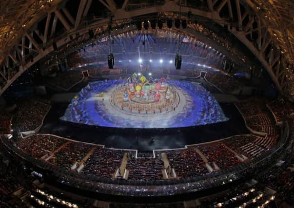The opening ceremony of the 2014 Sochi Winter Olympics.