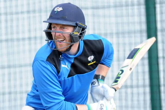 Yorkshire captain Andrew Gale has been hard at work in the nets.
 Picture: Jonathan Gawthorpe.