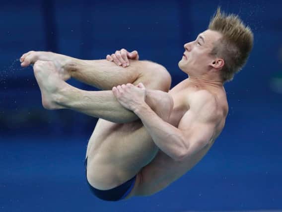 Jack Laugher spins through the air in Rio (Photo: PA)