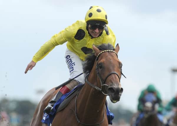 YORK HOPE: Postponed and Andrea Atzeni winning the Great Voltigeur Stakes at the 2014 Ebor Festival. Picture: Anna Gowthorpe/PA.