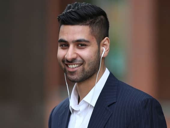 Waqas Khan leaves Sheffield Crown Court smiling. Picture: Ross Parry Agency