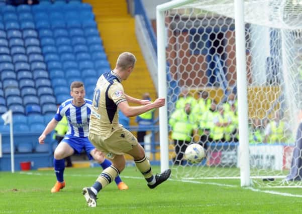 Steve Morison scores the winning goal for Leeds in 2015