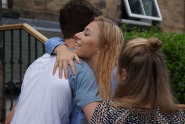 Ed Keen, Jess Humphreys and Anna Floyd celebrating their results