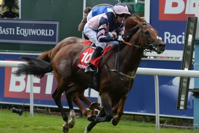Mondialiste and Daniel Tudhope - seen in action at York last year - enjoyed a memorable triumph in the Arlington Million in the USA last week. Picture: Anna Gowthorpe/PA.
