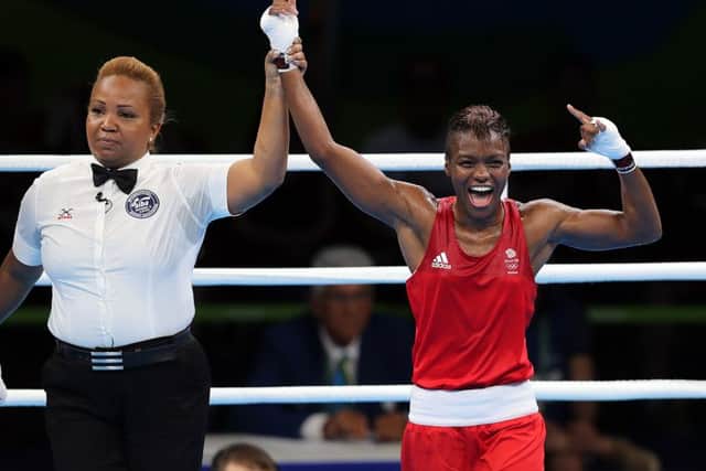 Great Britain's Nicola Adams celebrates victory following her flyweight semi final match against China's Ren Cancan. Picture: David Davies/PA