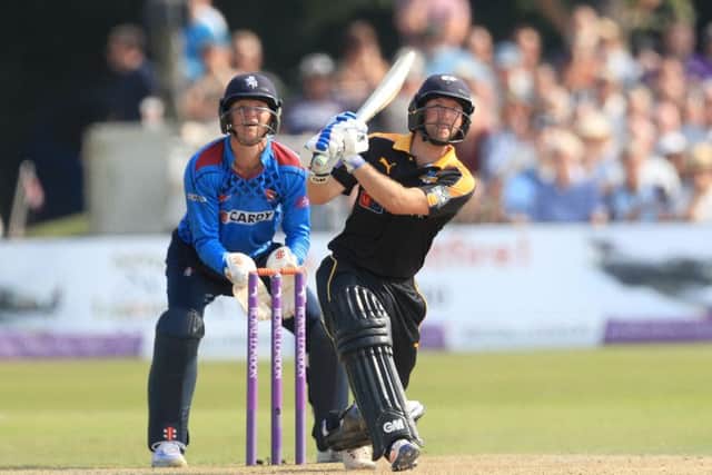 Yorkshire's Adam Lyth led the way with the bat for Yorkshire at Kent on Thursday. Picture: Adam Davy/PA.