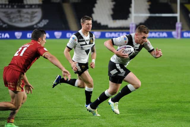 INFLUENTIAL: Hull's Marc Sneyd goes over to score.
 Picture : Jonathan Gawthorpe