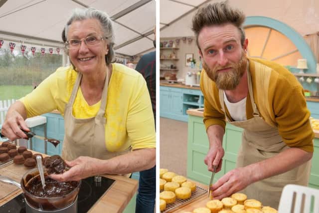 The Great British Bake Off 2014's Diana Beard and Iain Watters, the bakers at the centre of The Great British Bake Off's 'bin-cident' row where a Baked Alaska ended up in the dustbin and a contestant made his exit from the competition.