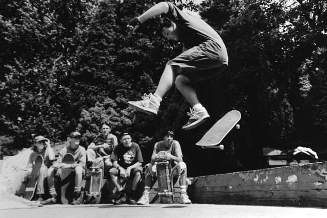 Skateboarders in Sheffield in 1992