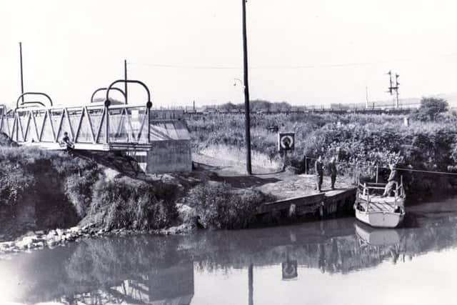 Mexborough ferry bridge, South Yorkshire, in August 1963.