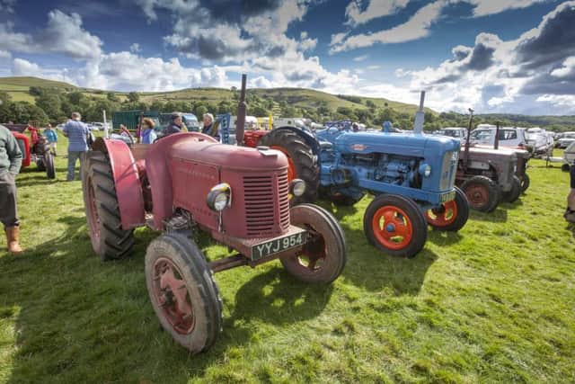 Vintage tractors at Kilnsey Show. Picture by Stephen Garnett.
