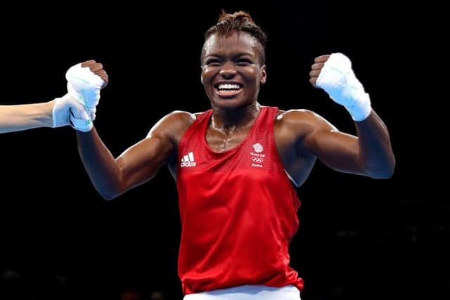 Leeds's Nicola Adams after beating France's Sarah Ourahmoune in the women's flyweight final. Picture: Owen Humphreys/PA.