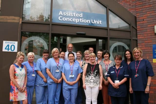 Rachel and the team at the assisted Conception unit which serves patients across Yorkshire and Derbyshire