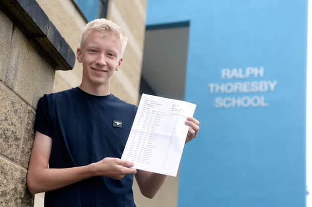 Pupils at Ralph Thoresby School get their GCSE results.  
Sam Whitaker , 10 A* A.  
25 August 2016.  Picture Bruce Rollinson

(07766954101)