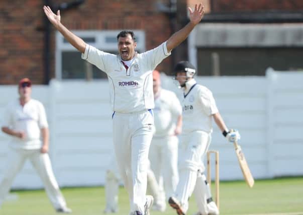 APPEALING: Woodlands ' Sarfraz Ahmed will hope to mark his last season with the club by winning the Priestley Cup final against Pudsey St Lawrence this weekend.