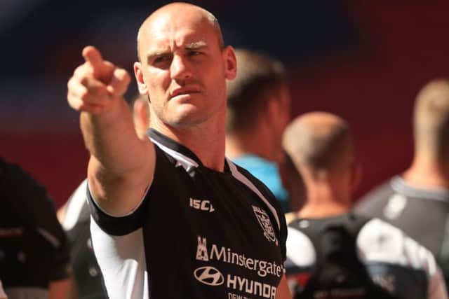 Hull FC captain Gareth Ellis during the Captain's Run at Wembley Stadium on Friday. Picture: Adam Davy/PA.
