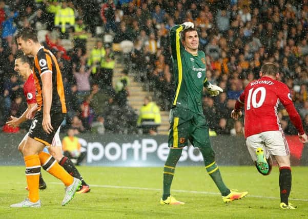Hull City goalkeeper Eldin Jakupovic looks dejected after Manchester United's Marcus Rashford, out of picture, scored his side's late winner (Picture: Danny Lawson/PA Wire).