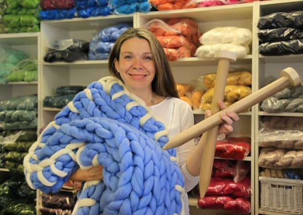 giant ambition: Claire Gelder, of Wool Couture, who has secured a deal with John Lewis for her DIY knitting kits.