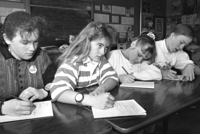 Dronfield Gladys Buxton School Newspaper Day 22 March  1990 pupils at work