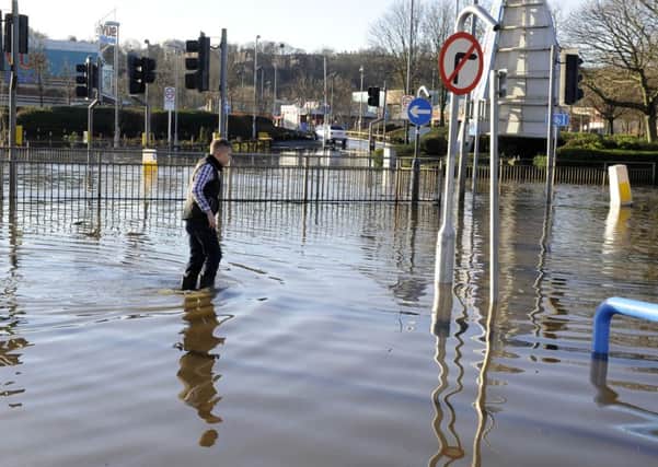 Flooding on Kirkstall Road, Leeds, on December 27, 2015.