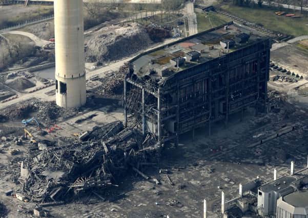 Didcot Power Station, Oxfordshire, where a body has been recovered from the collapsed boiler house at Didcot power station. Picture: Steve Parsons/PA Wire