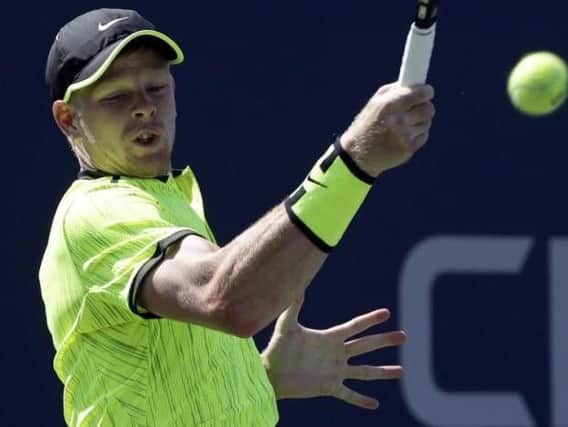 Kyle Edmund in action at the US Open (AP)