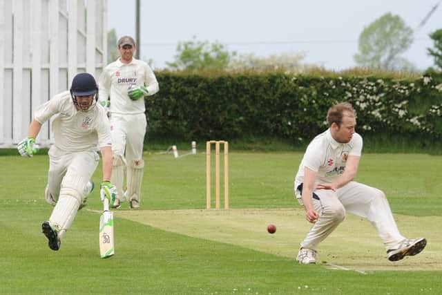 Woodhouse Grange, four time winners of the National Village Green, at the crease against Driffield.