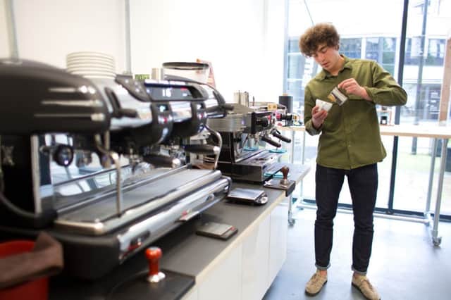 Ollie Sears, roastery assistant at North Star coffee in Leeds.