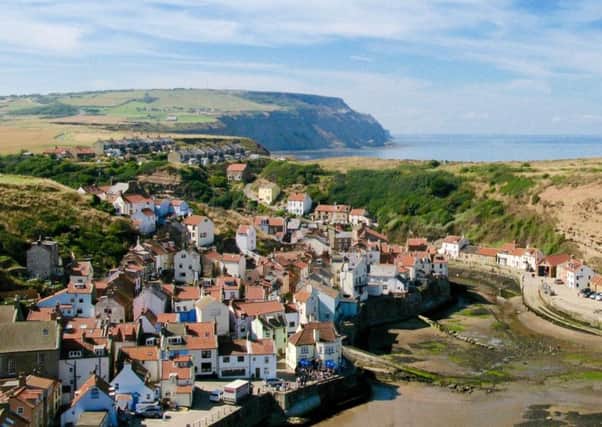 Looking down on Staithes from the new viewpoint