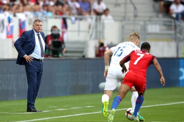 England manager Sam Allardyce watches the action from the touchline in Trnava. Picture: Nick Potts/PA.