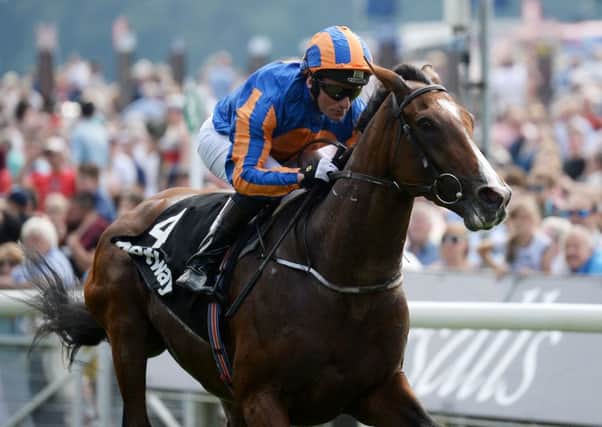 Idaho, ridden by Seamie Heffernan, pictured winning the Betway Great Voltigeur Stakes during the Ebor Festival at York (Picture: Anna Gowthorpe/PA Wire).