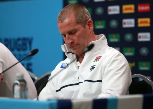 Stuart Lancaster, pictured shortly after England's exit from the World Cup in the pool stages.  Picture: David Davies/PA.