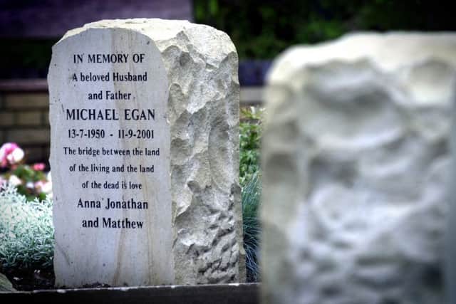 The memorial to Michael Egan at Queen's Gardens, Hull.