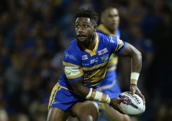 James Segeyaro has signed a contract to keep him with 
Leeds Rhinos to at least the end of 2018 (Picture: Bruce Rollinson).