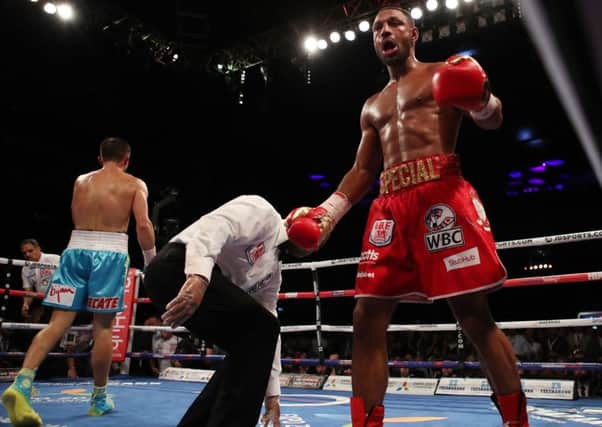 NO GO: Sheffield's Kell Brook lost out in the fifth round to Gennady Golovkin (left) . Picture: Nick Potts/PA