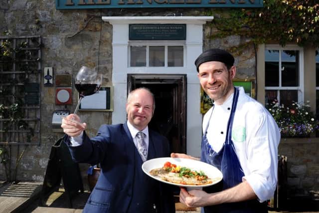 The Angel at Hetton co-owner Pascal Watkins and executive chef director, Bruce Elsworth.
 
Picture : Jonathan Gawthorpe