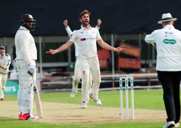 Liam Plunkett is back in action for Yorkshire against Somerset this week.
 Picture: Jonathan Gawthorpe