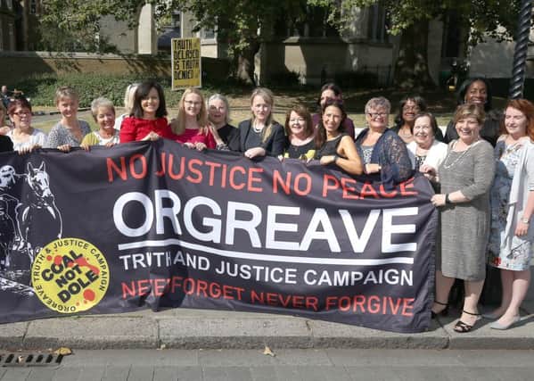MPs and campaigners attend a rally for the Orgreave Truth and Justice Campaign