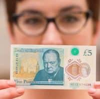 The note features Sir Winston Churchill