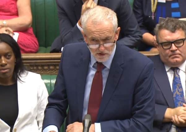 Jeremy Corbyn at PMQs today