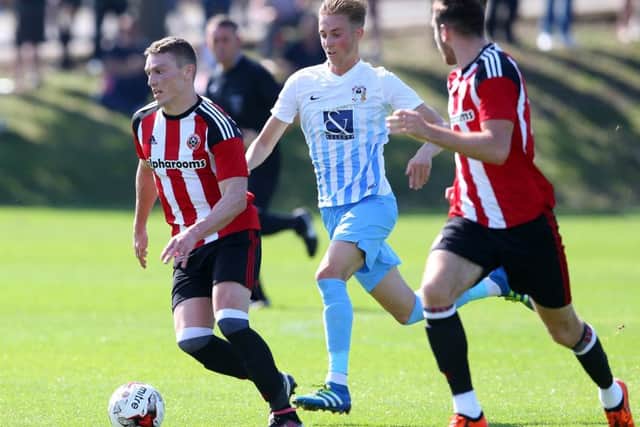 Caolan Lavery of Sheffield Utd during the Professional Development League Two match at Shirebrook Training Complex, Sheffield. Picture: Simon Bellis/Sportimage