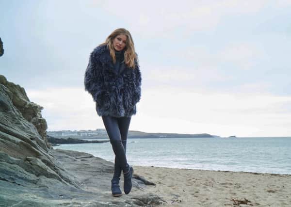 The Himalayan jacket. in navy snow tip sheepskin, Â£845, at Celticandco.com.