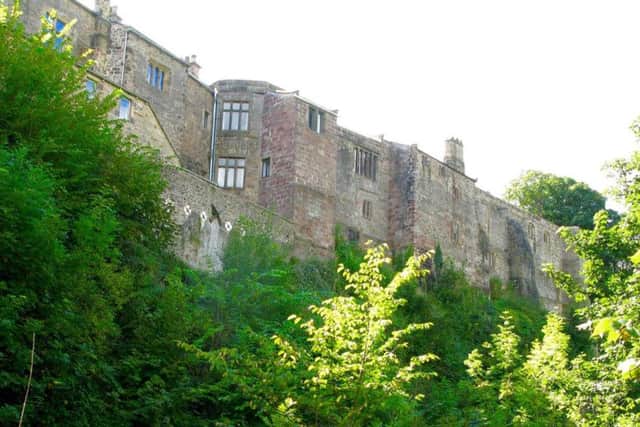 Skipton Castle seen from the route
