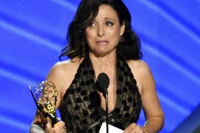 Julia Louis-Dreyfus accepts the award for outstanding lead actress in a comedy series for Veep